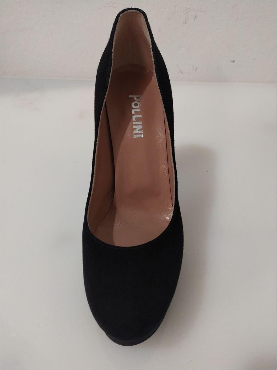 Suede Black color Heel height cm 12 (472 inches) Plateau height cm 45 (177 inches) With box and dustbag
