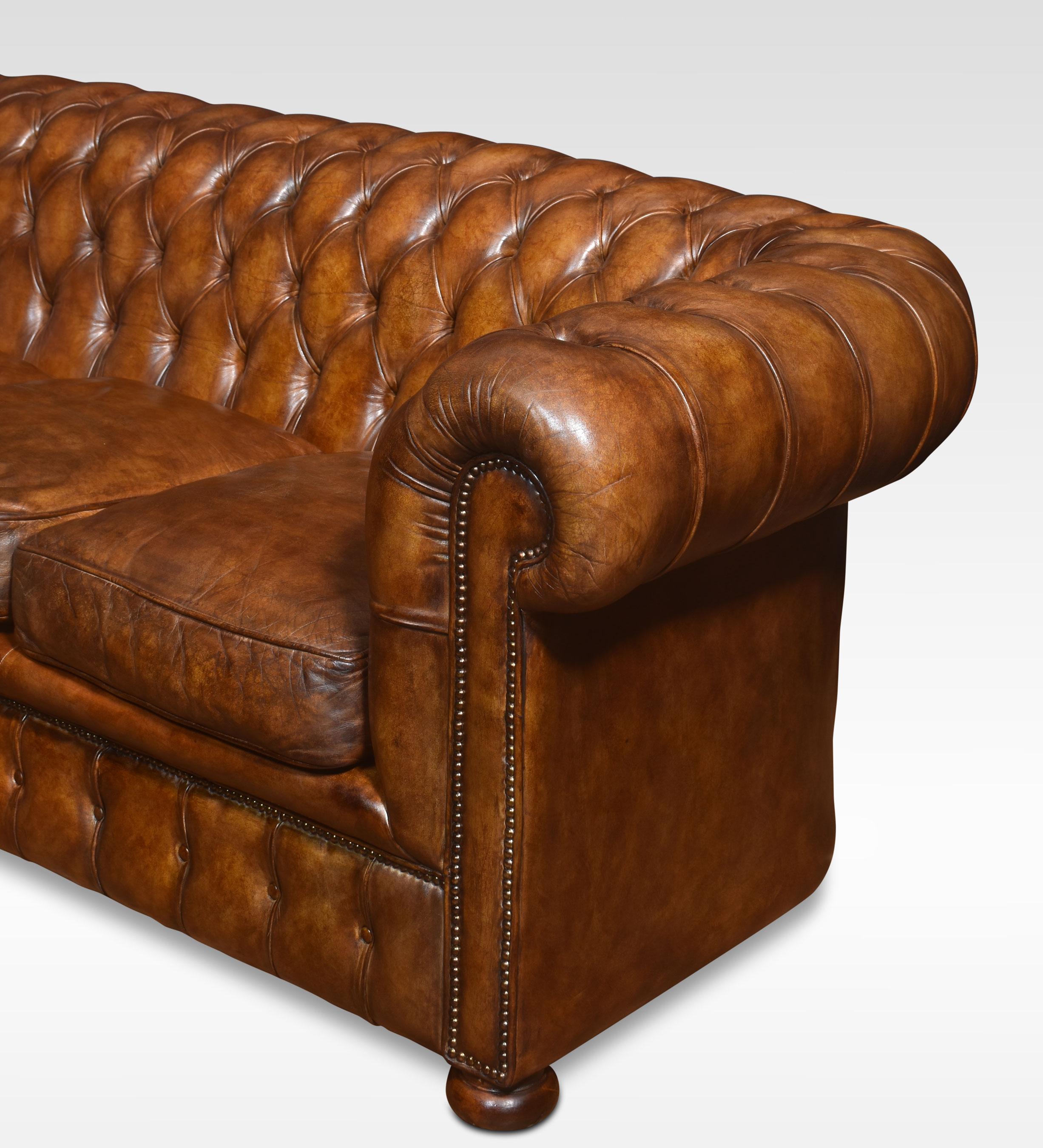 British Leather deep buttoned chesterfield