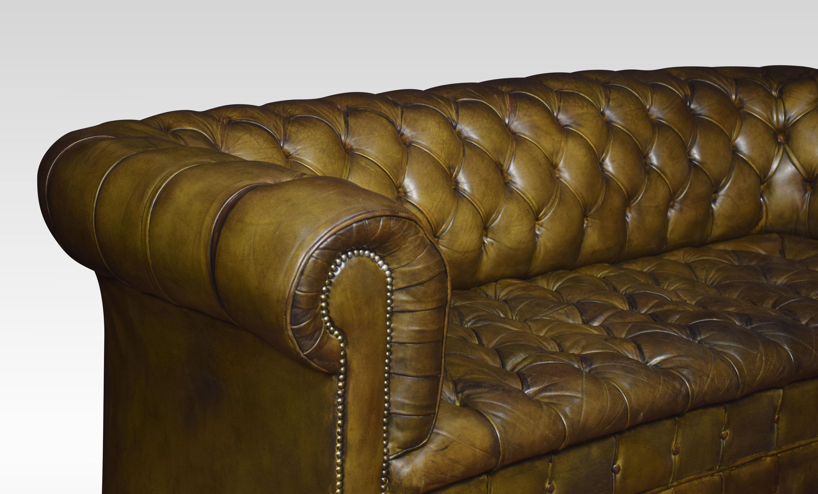 20th Century Leather Deep Buttoned Chesterfield