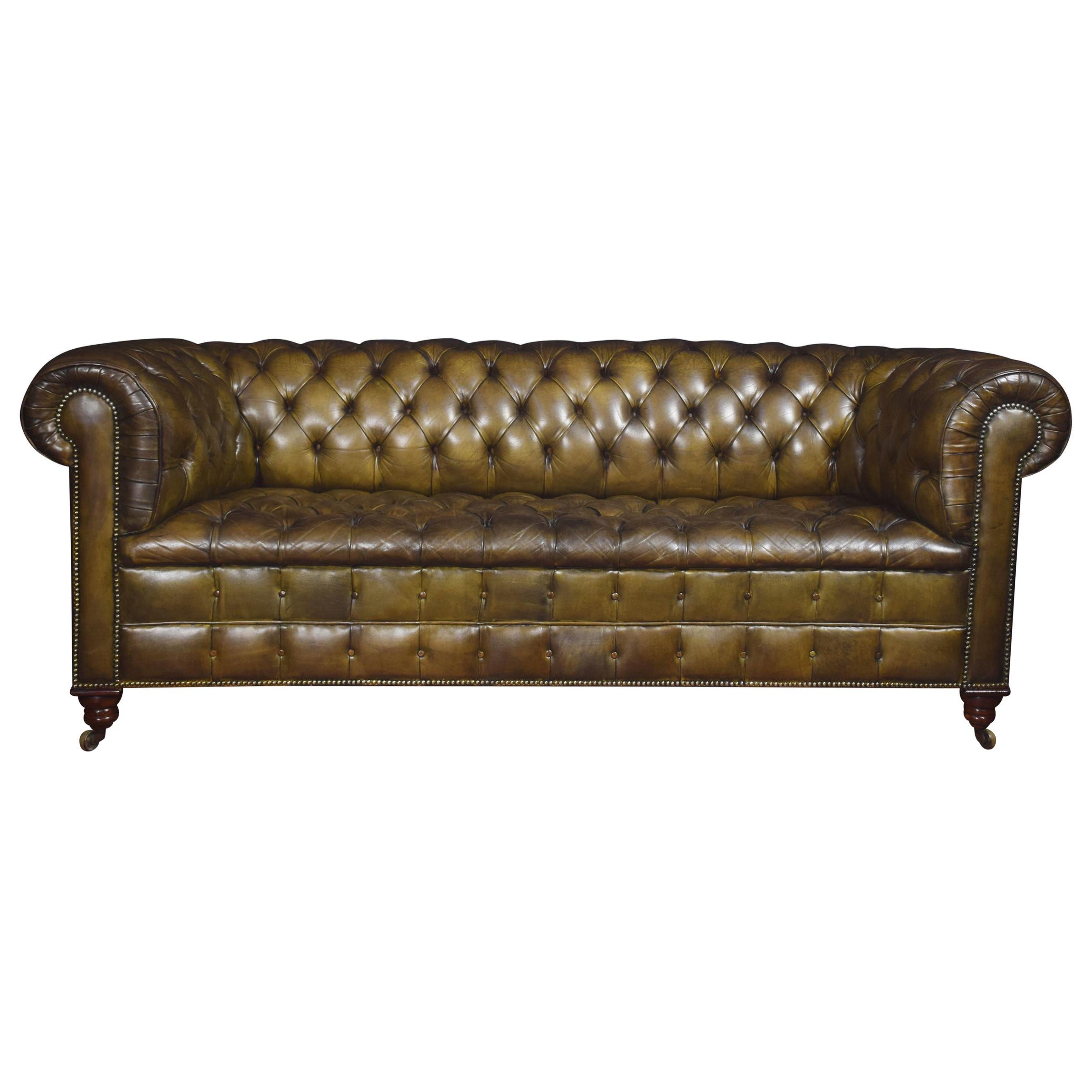 Leather Deep Buttoned Chesterfield