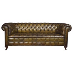 Antique Leather Deep Buttoned Chesterfield