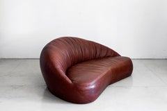 Leather Demilune Sofa