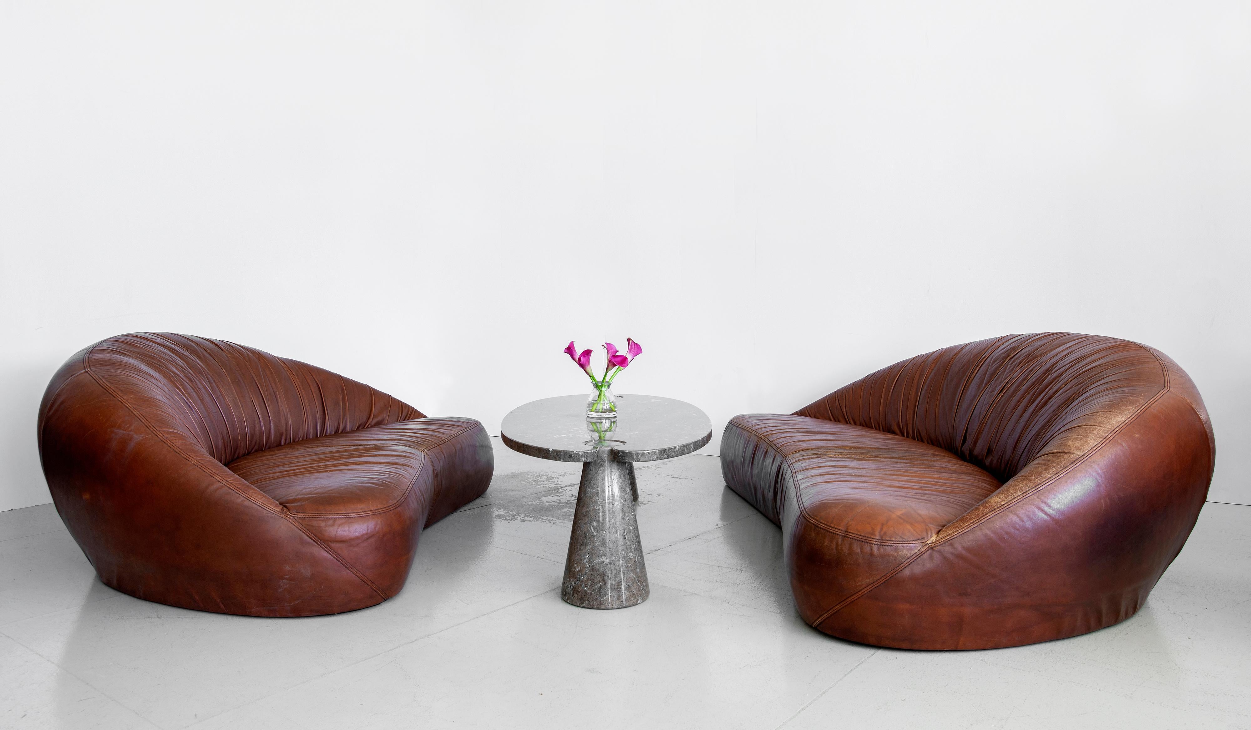 Leather Demilune Sofa 1