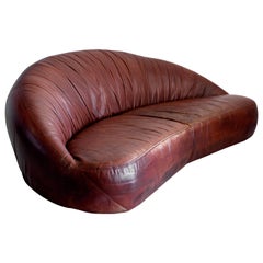Leather Demilune Sofa