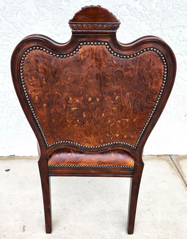 Leather Desk Armchair by Maitland Smith For Sale 7