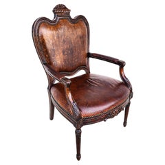 Used Leather Desk Armchair by Maitland Smith