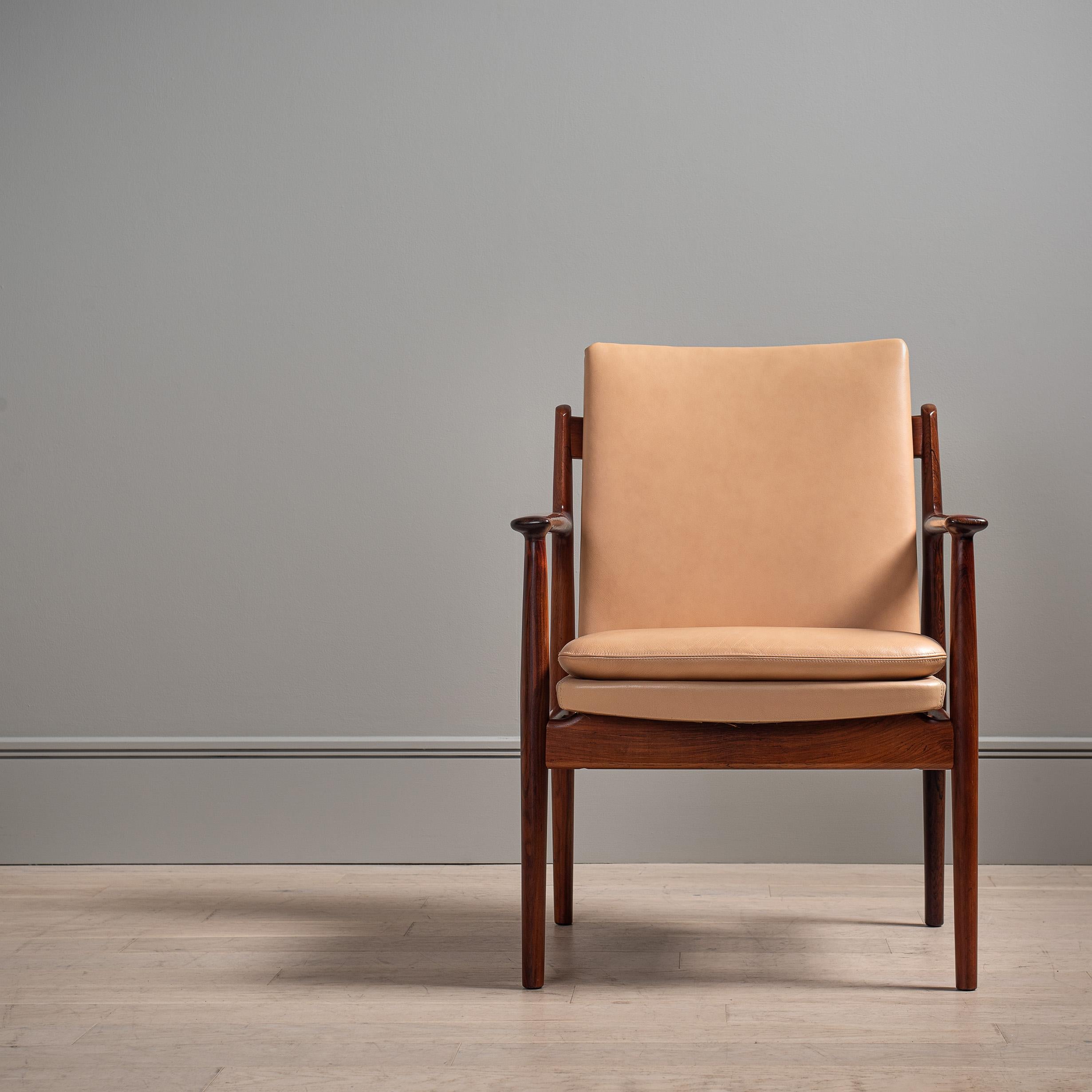 Leather Arne Vodder Chair, Sibast, Danish, 1960 4