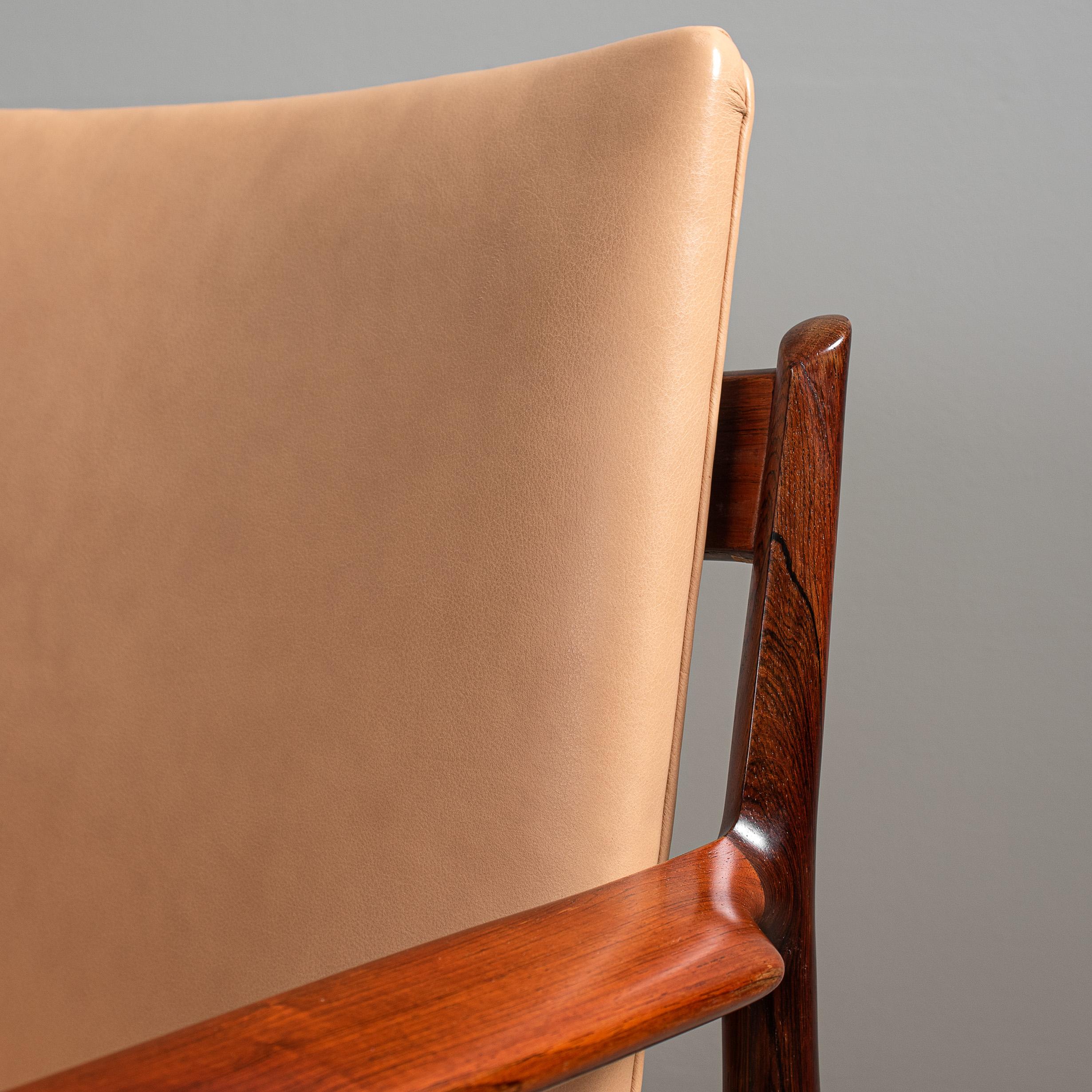 Leather Arne Vodder Chair, Sibast, Danish, 1960 1