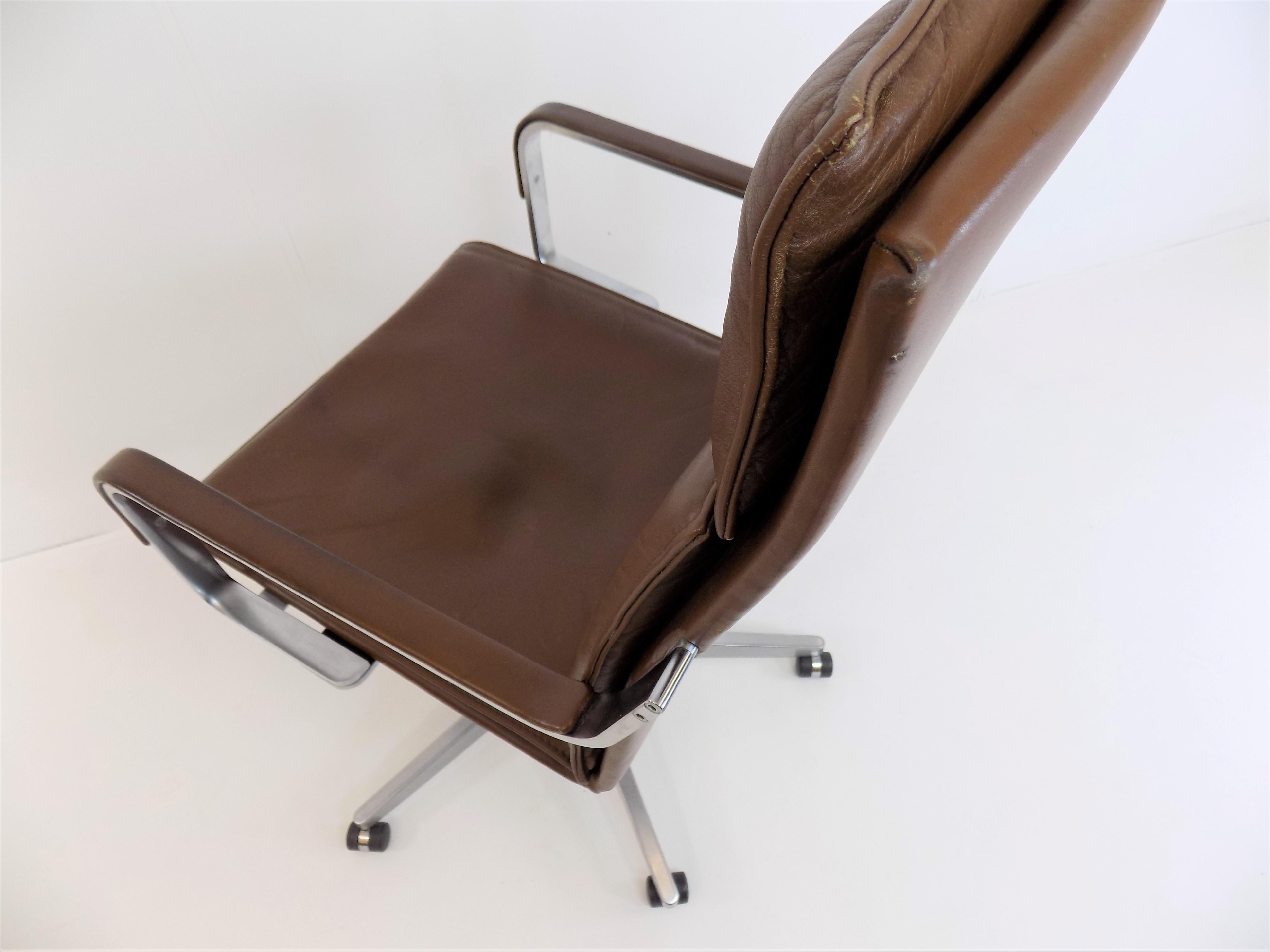 Chaise de bureau en cuir de Rudolf Glatzel pour Walter Knoll en vente 10