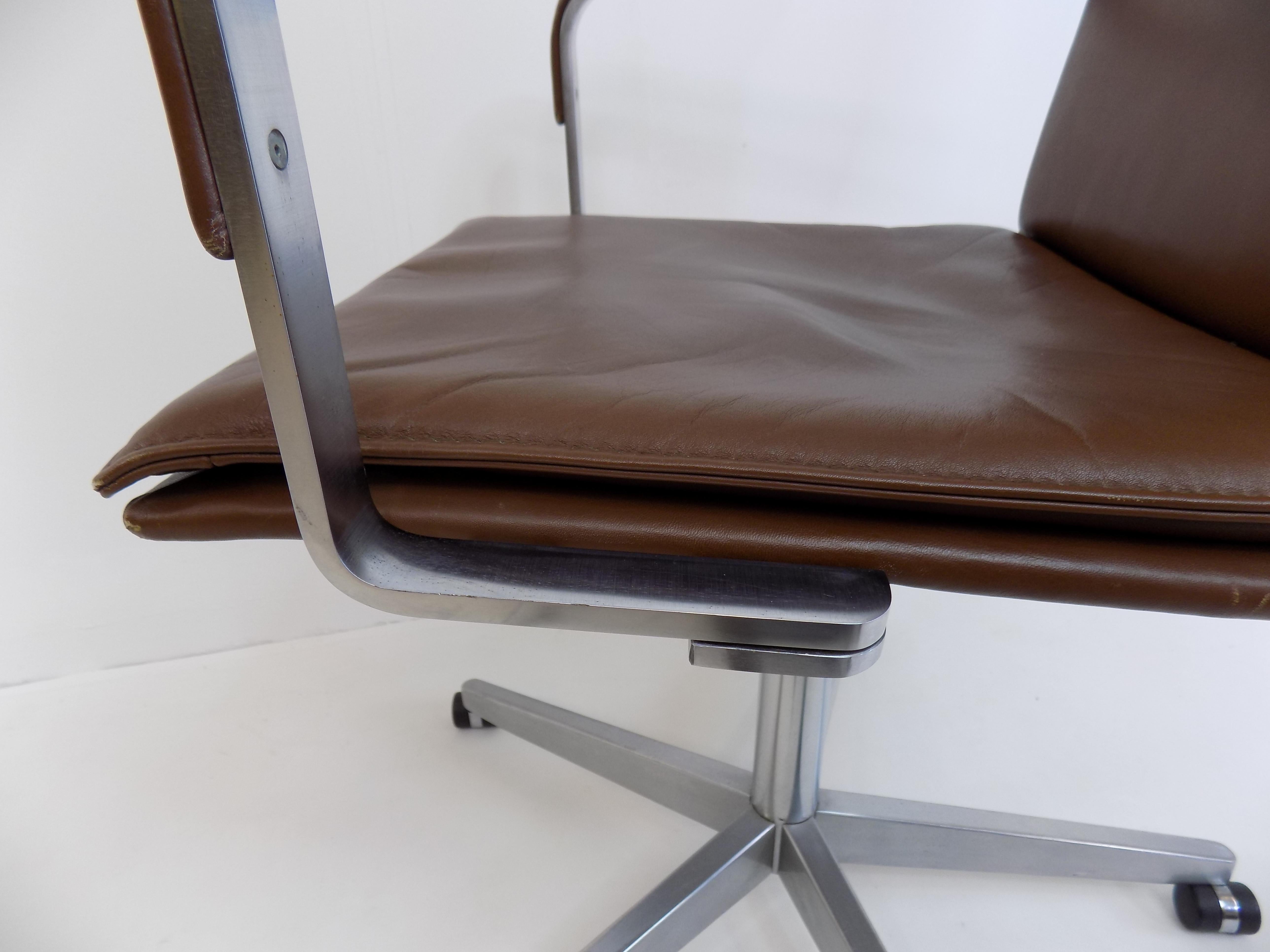 Leather Desk Chair by Rudolf Glatzel for Walter Knoll For Sale 2