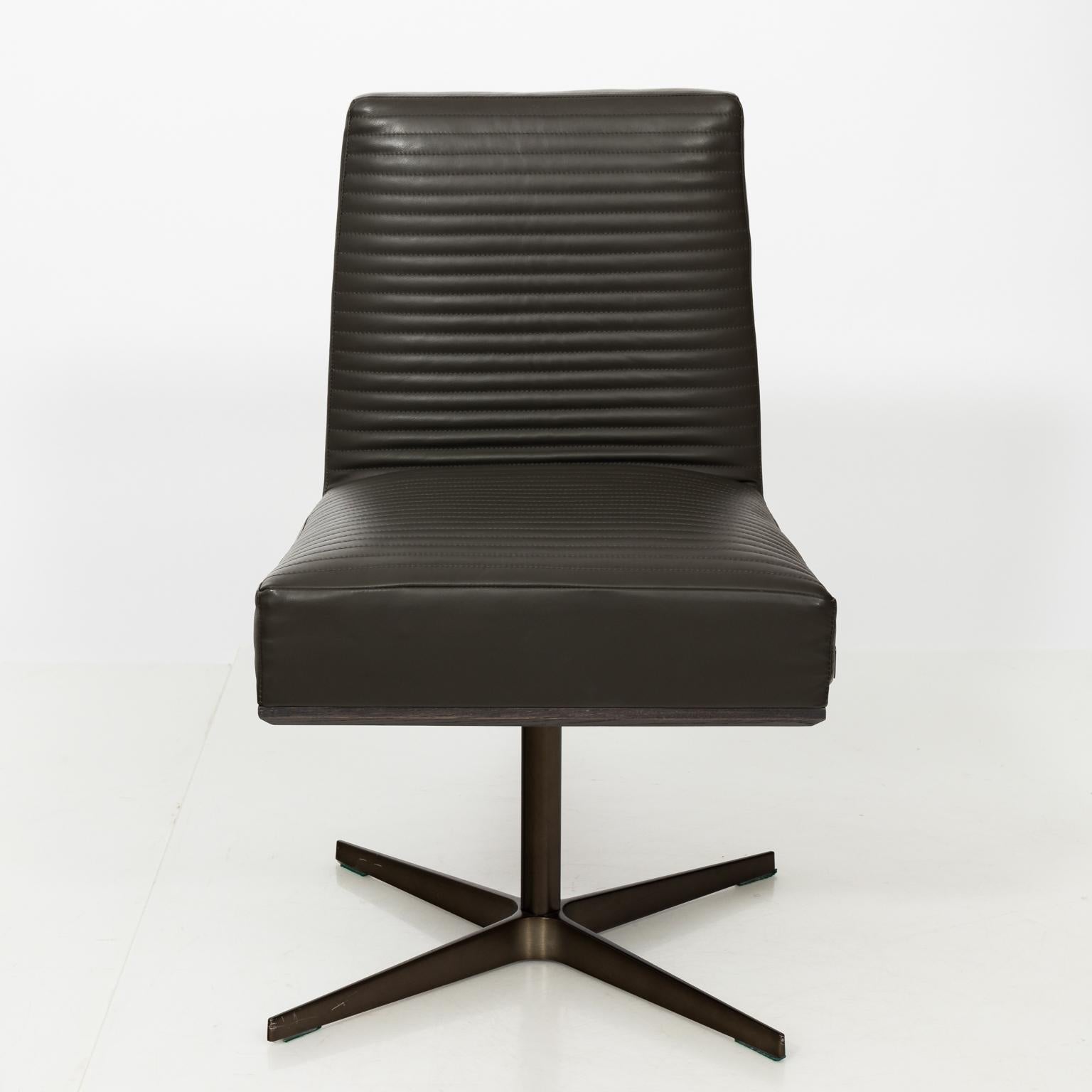 Mid-Century Modern Leather Desk Chair For Sale