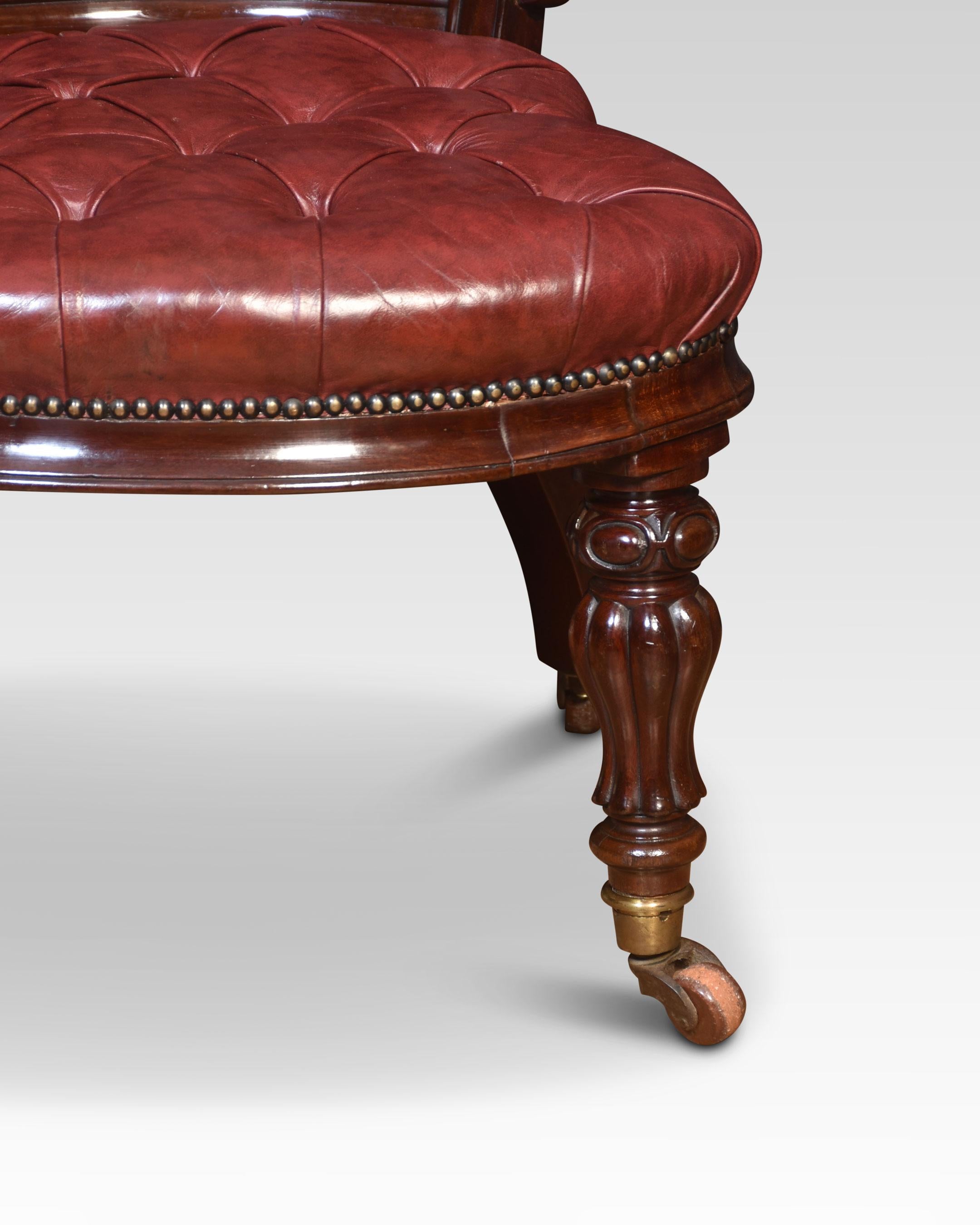 19th Century Leather Desk Chair