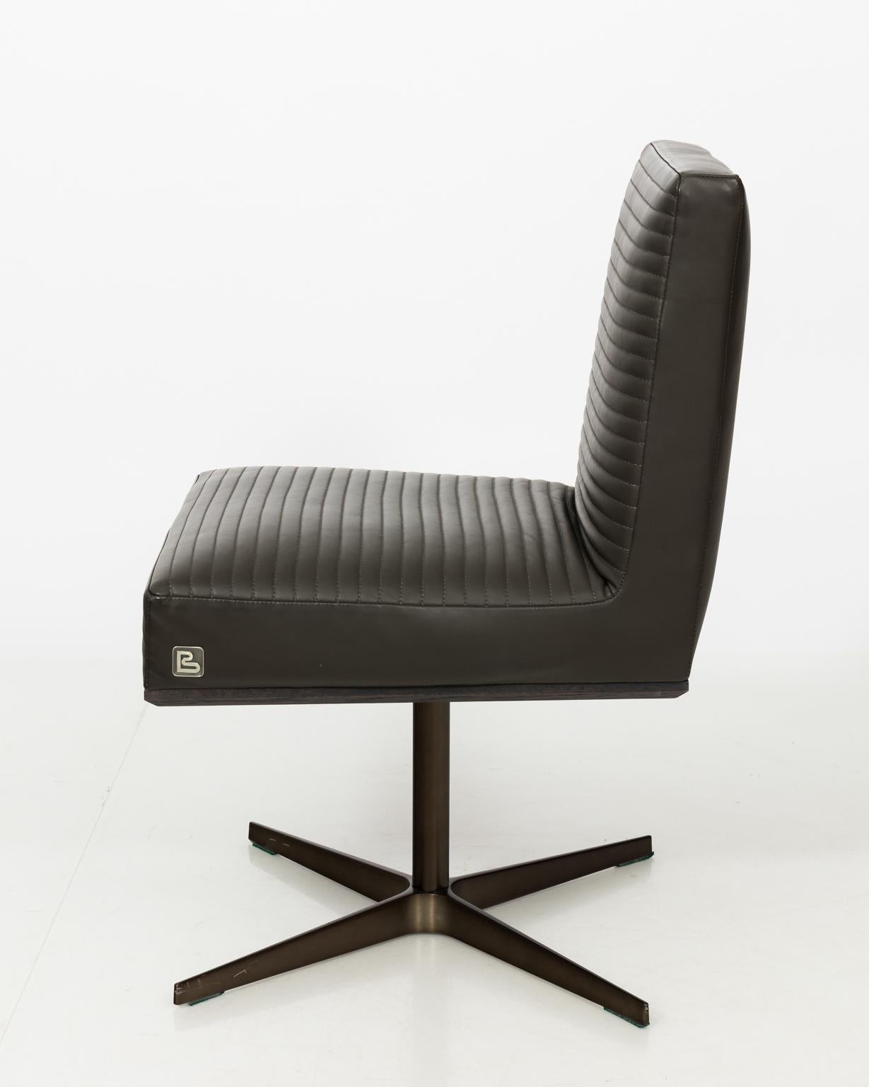 Leather Desk Chair (Metall) im Angebot