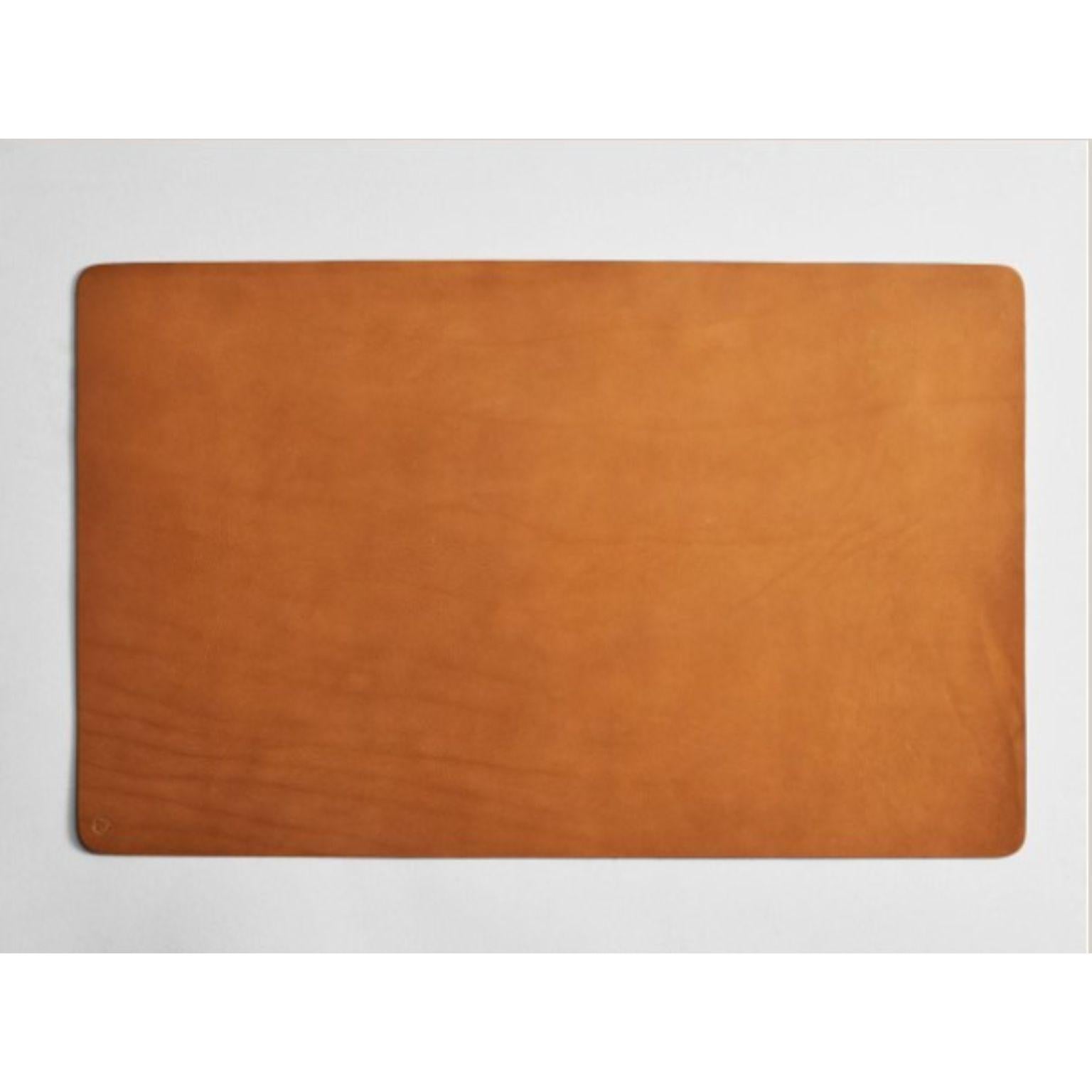 Australian Small Tan Leather Desk Mat by Henry Wilson For Sale