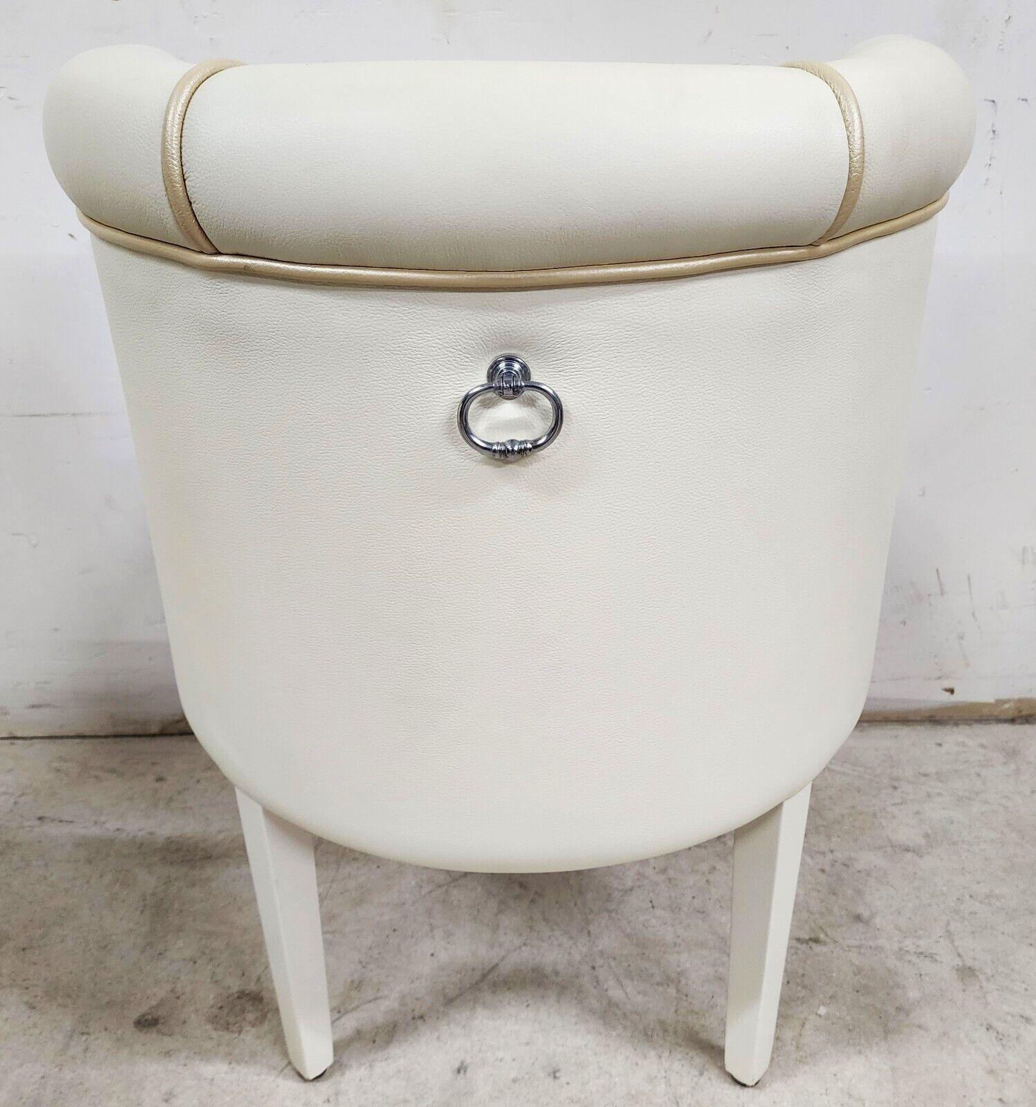 Leather Dining Chairs Barrel Style, Set of 8 2