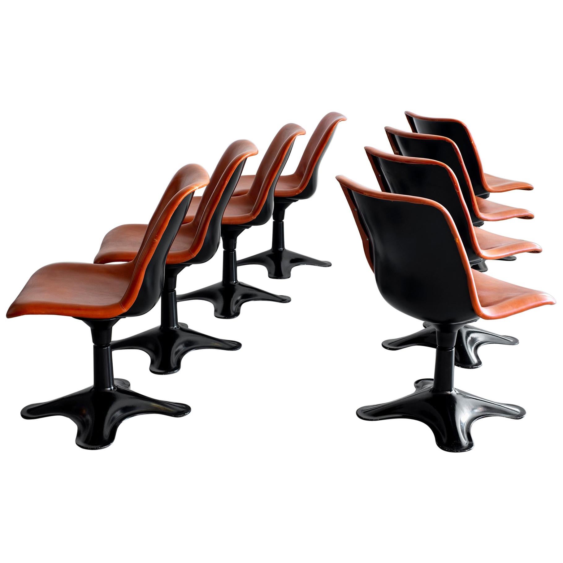 Yrjo Kukkapuro Swivel Dining Chairs -  Set of 8