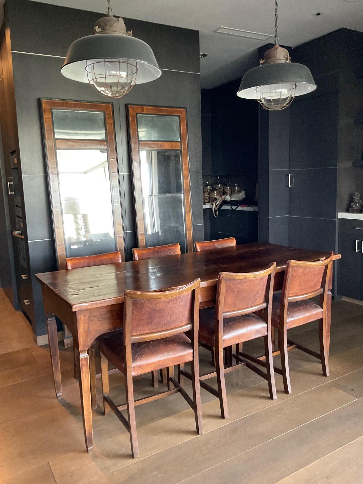 French Leather Dining Chairs