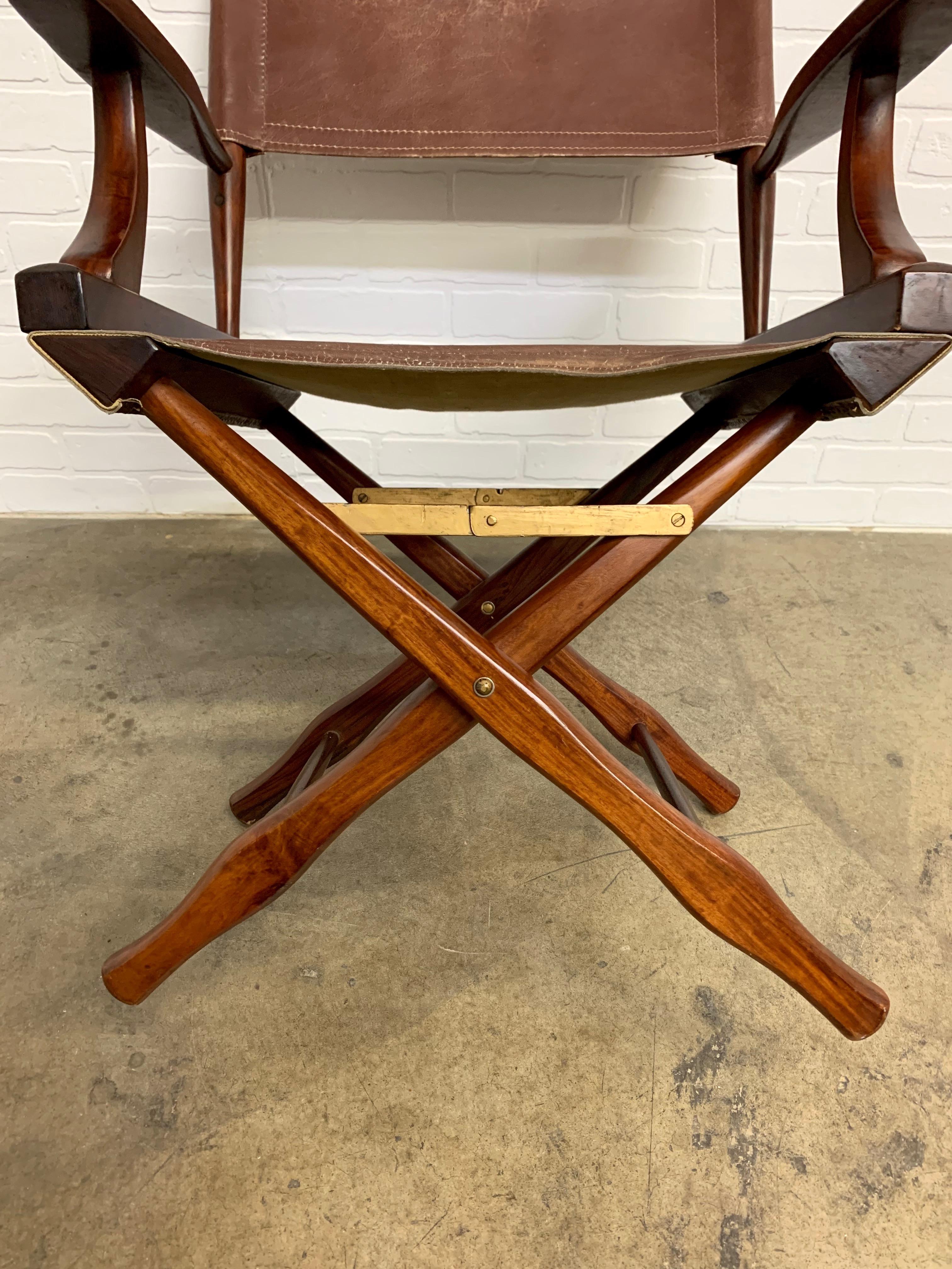 20th Century Leather Director Chair by M. Hayat & Bros Ltd