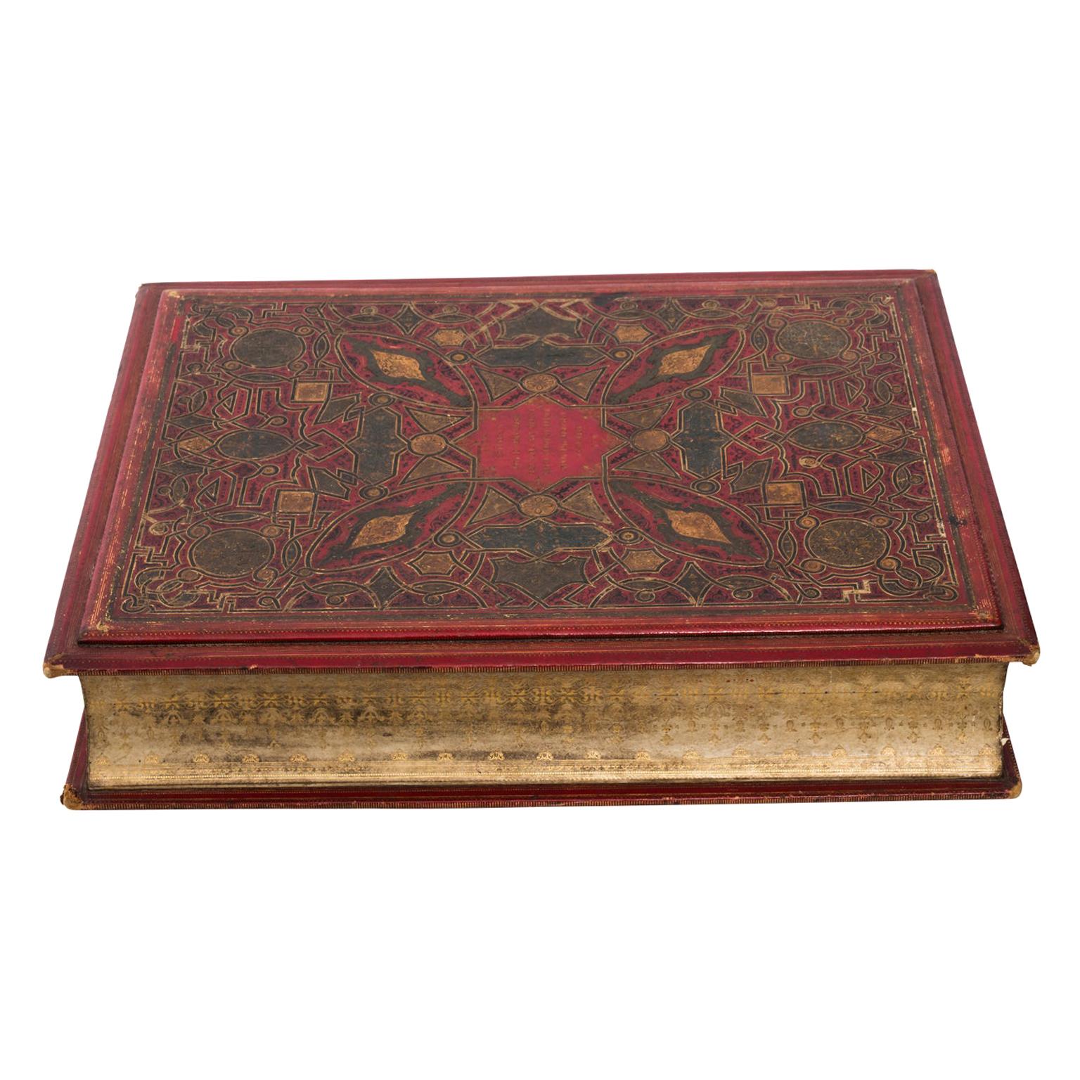 Leather Document Book Box For Sale