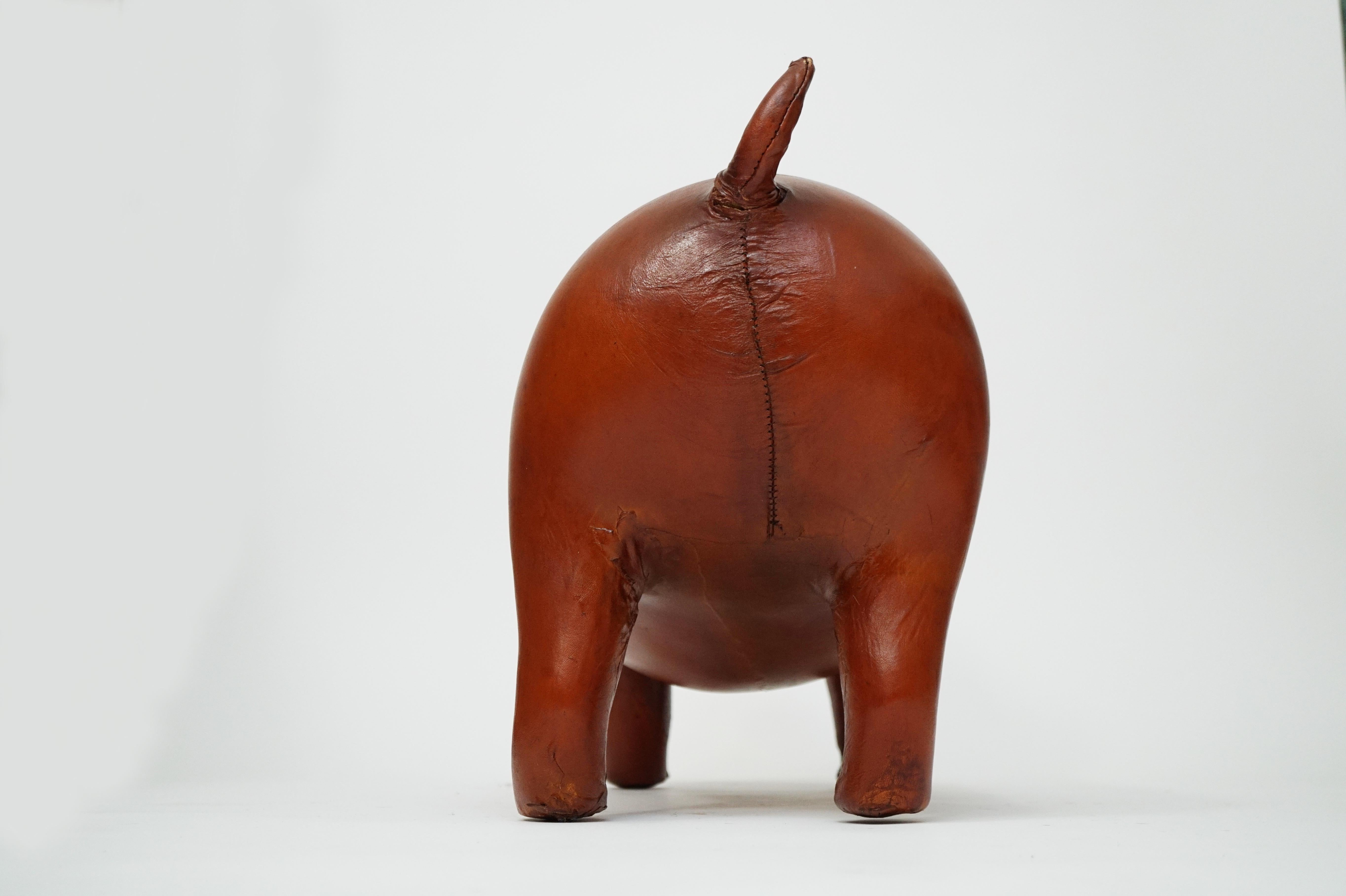 Leather Dog Footstool Attributed to Dimitri Omersa for Abercrombie & Fitch 2