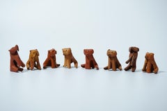 Leather Dogs by Deru 1960s set of 8