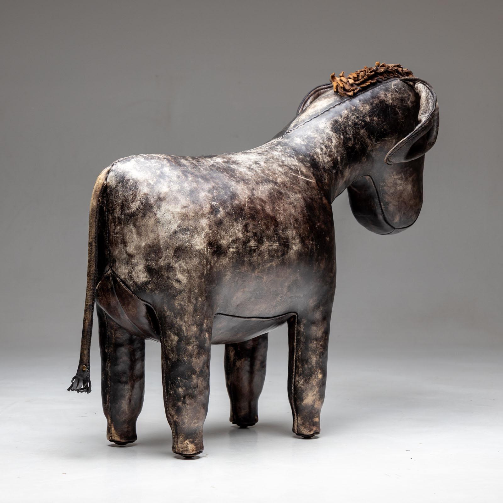 Leather Donkey by Dimitri Omersa for Valenti, Late 20th Century In Good Condition For Sale In Greding, DE