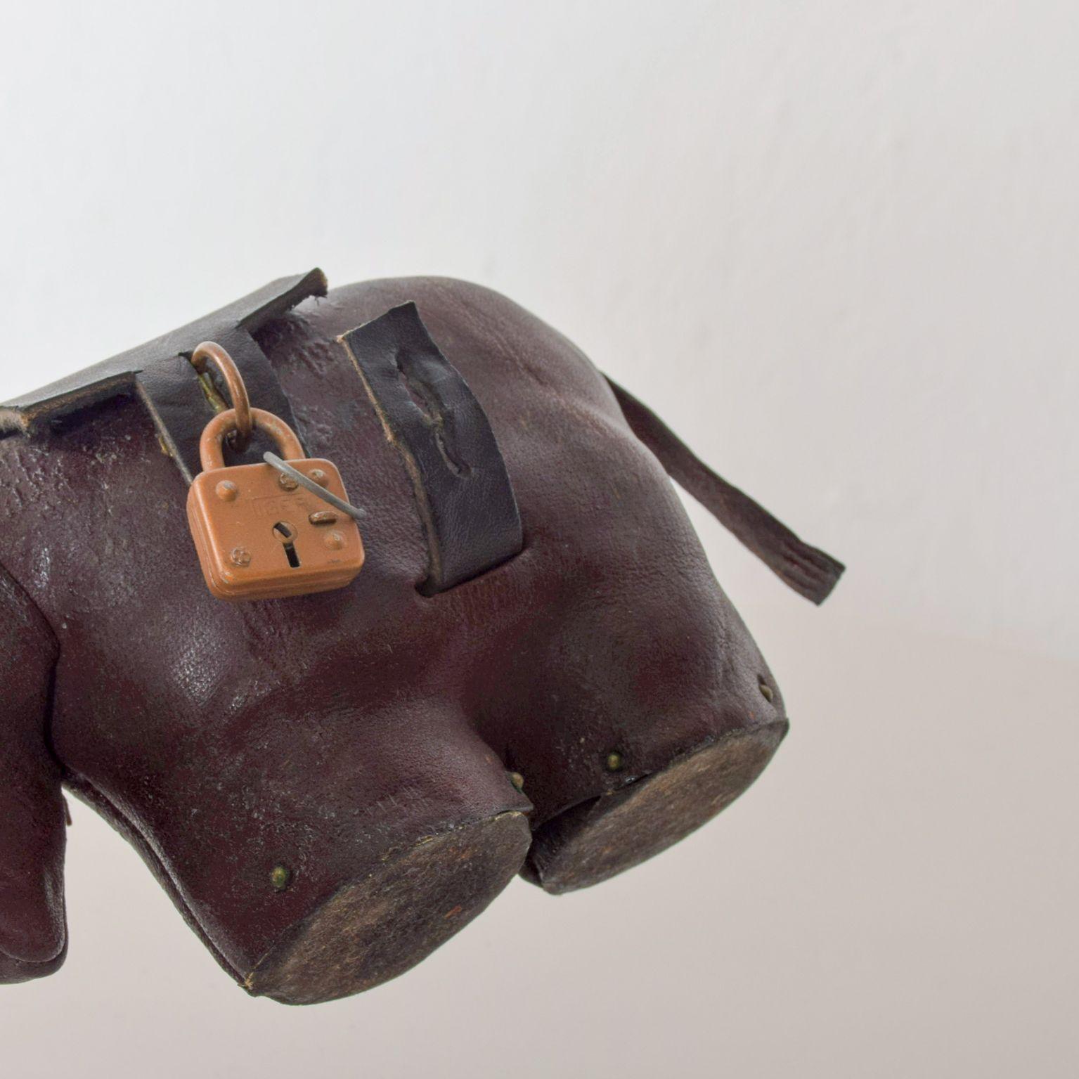 Leather Donkey Mule Money Coin Bank style Dimitri Omersa made England 2