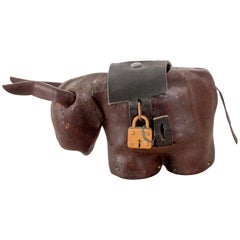 Leather Donkey Mule Money Coin Bank style Dimitri Omersa made England