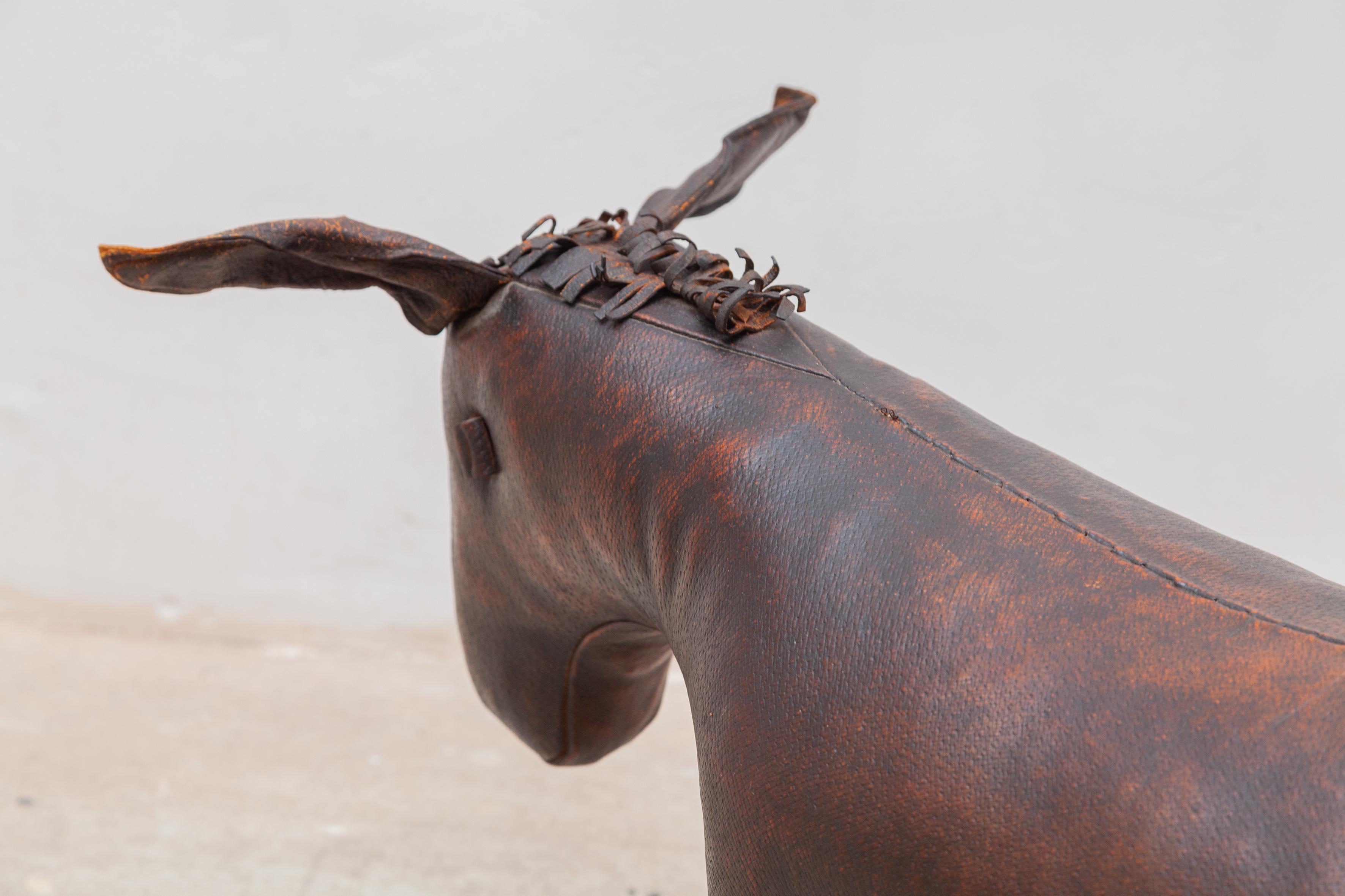 Hand-Crafted  Leather Donkey Ottoman- Footstool Dimitri Omersa for Abercrombie & Fitch, 1965