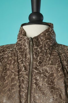 Leather dress with abstract pattern  Michael Hoban for North Beach Leather