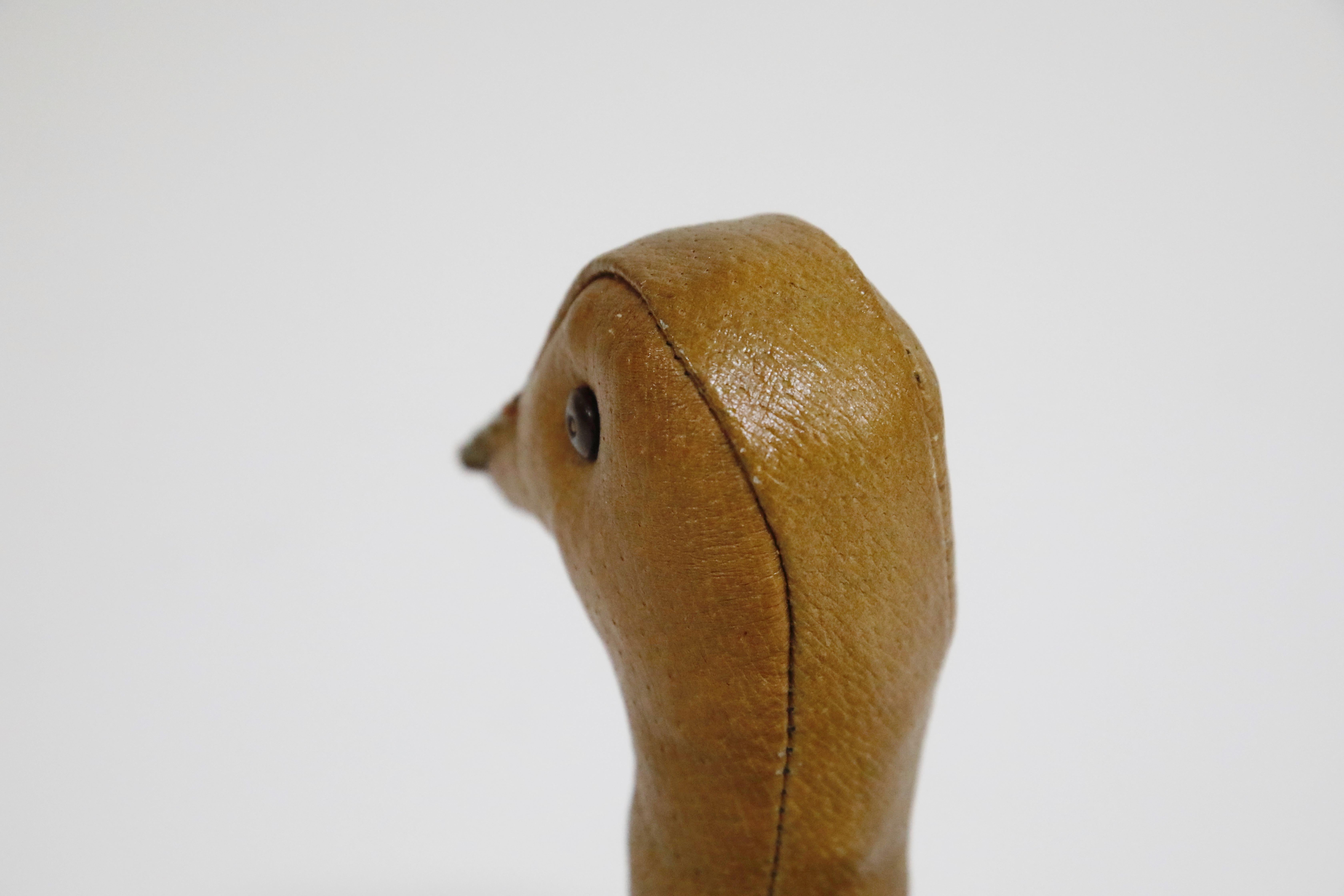 Leather Duckie Doorstop by Dimitri Omersa for Abercrombie and Fitch, 1950s 10