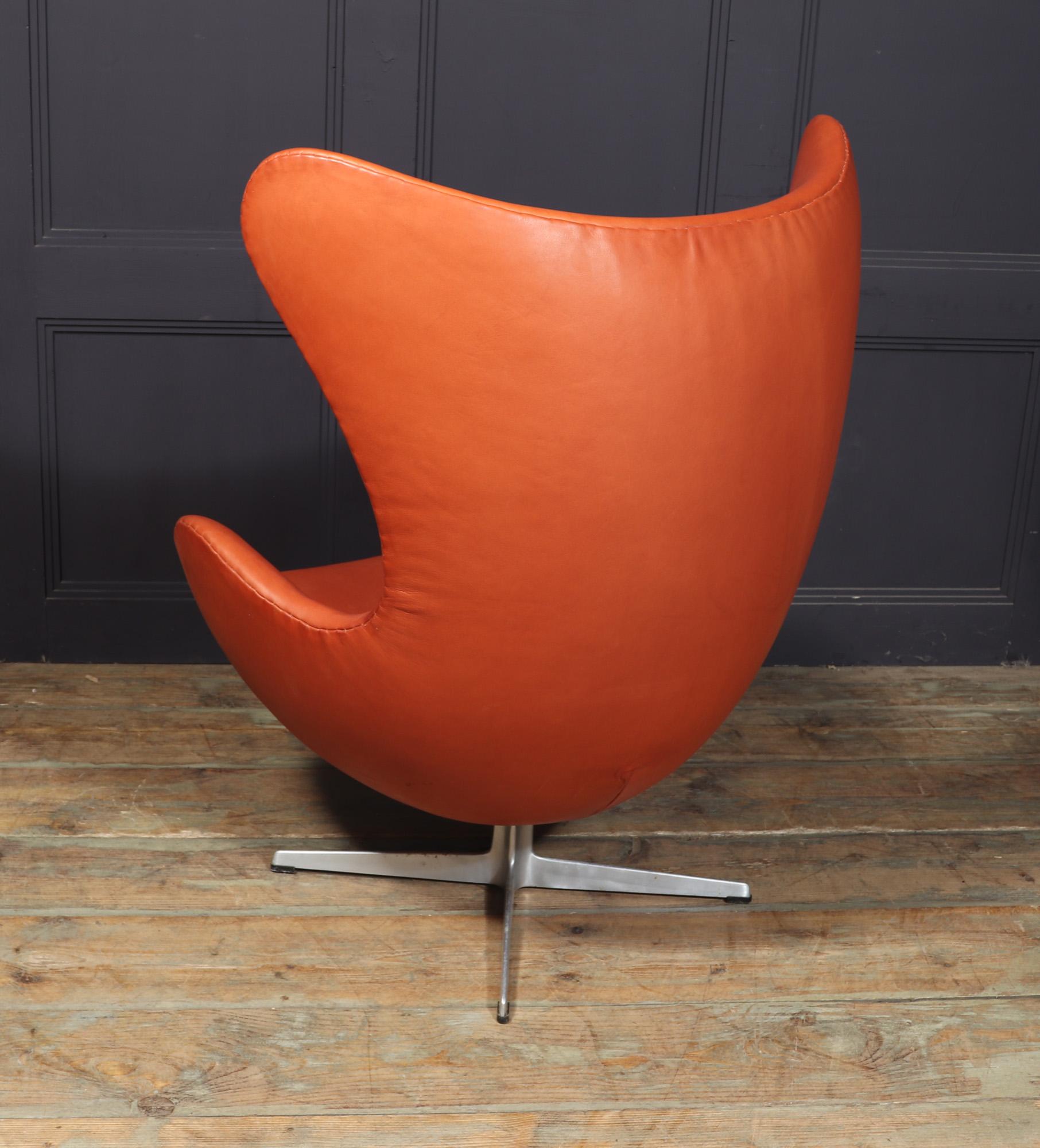 Leather Egg Chair By Fritz Hansen 3