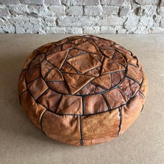 Leather Egyptian Pouf Ottoman
