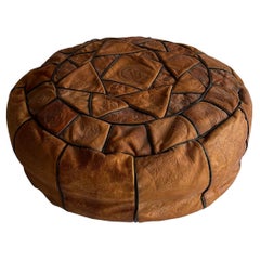 Leather Egyptian Pouf Ottoman