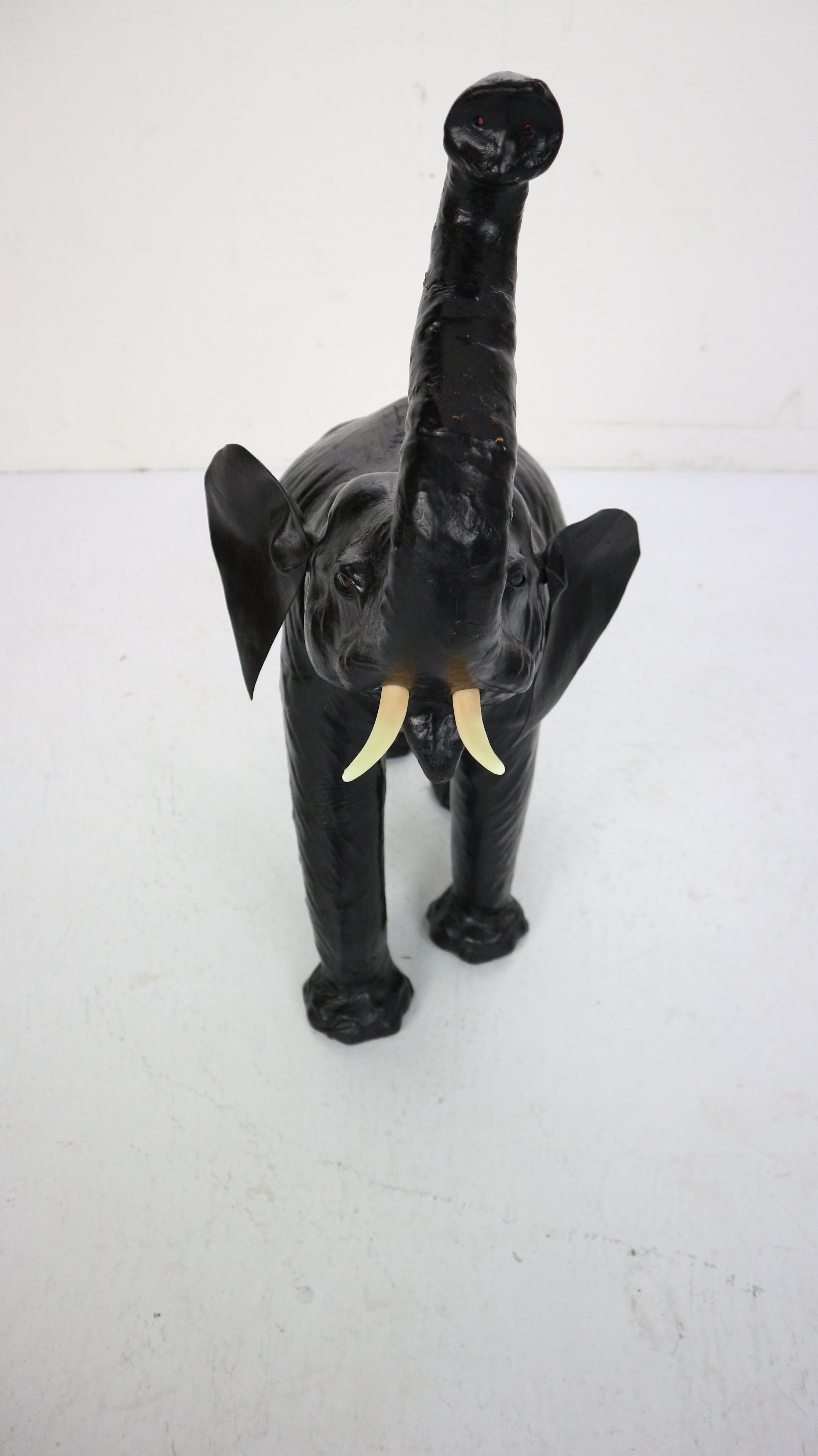 Bohemian Leather Elephant in the Style of Dimitri Omersa