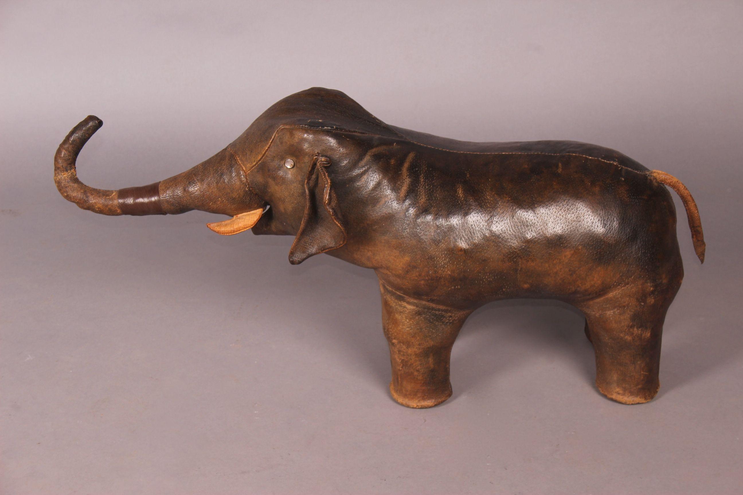 Leather Elephant Ottoman 1