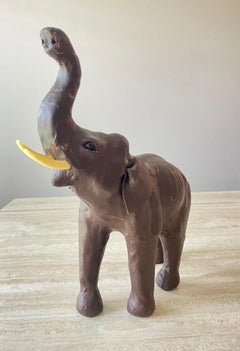 Leather Elephant Sculpture