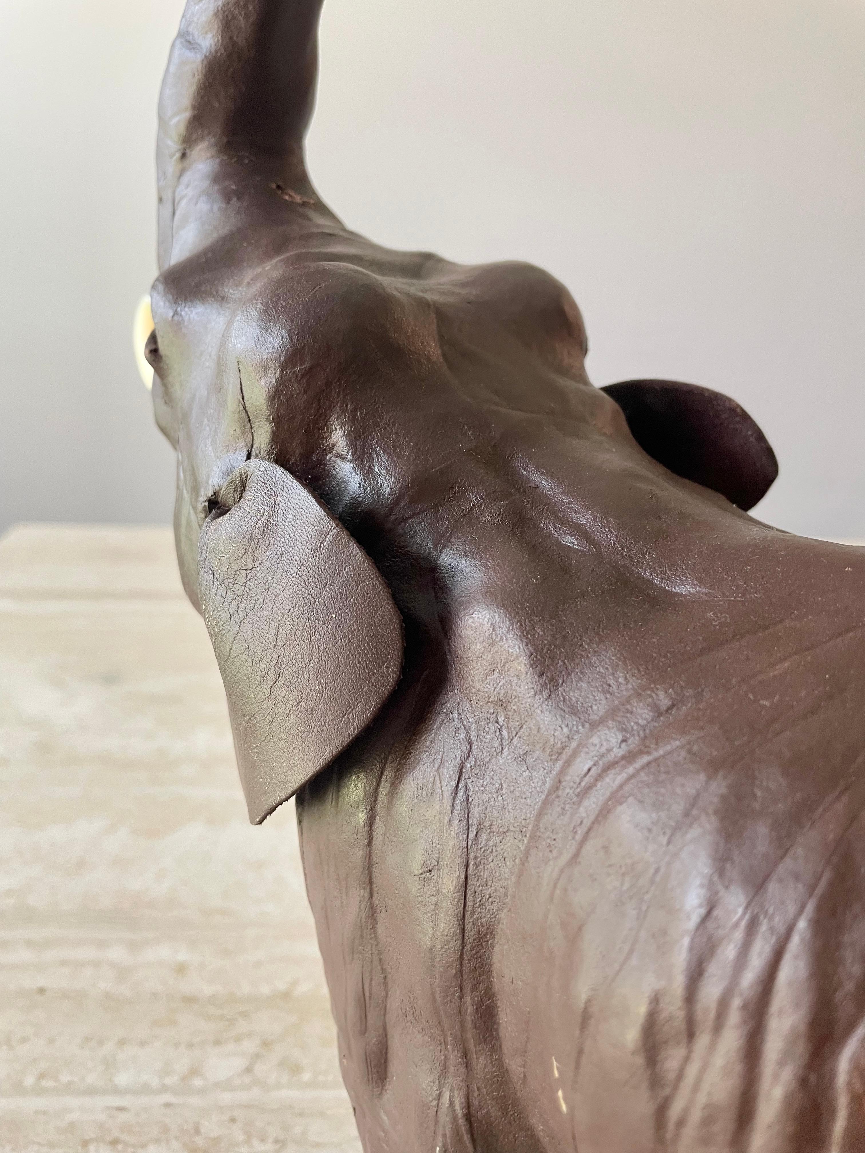 leather elephant figurine