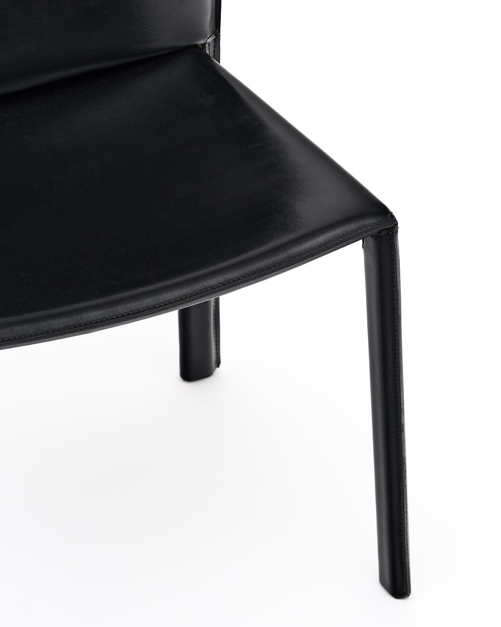 Leather Enrico Pellizzoni Chairs In Good Condition In Austin, TX