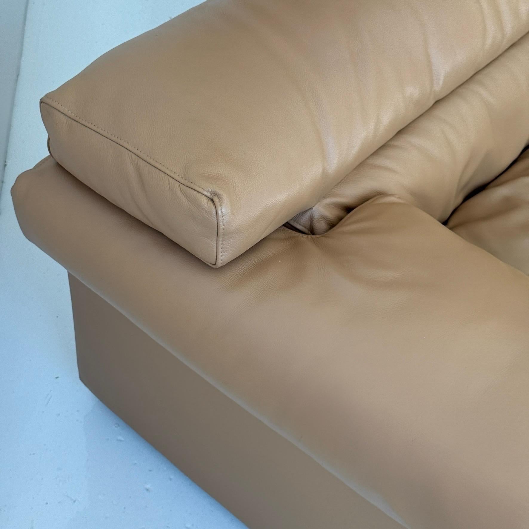 Erasmo Sofa aus Leder von Afra und Tobia Scarpa für B&B Italia (Ende des 20. Jahrhunderts) im Angebot