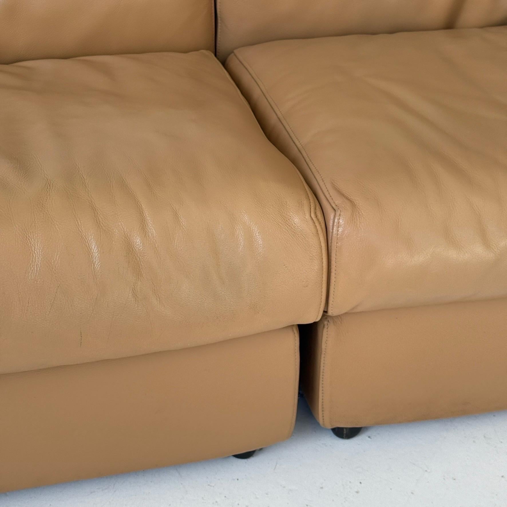 Erasmo Sofa aus Leder von Afra und Tobia Scarpa für B&B Italia im Angebot 2