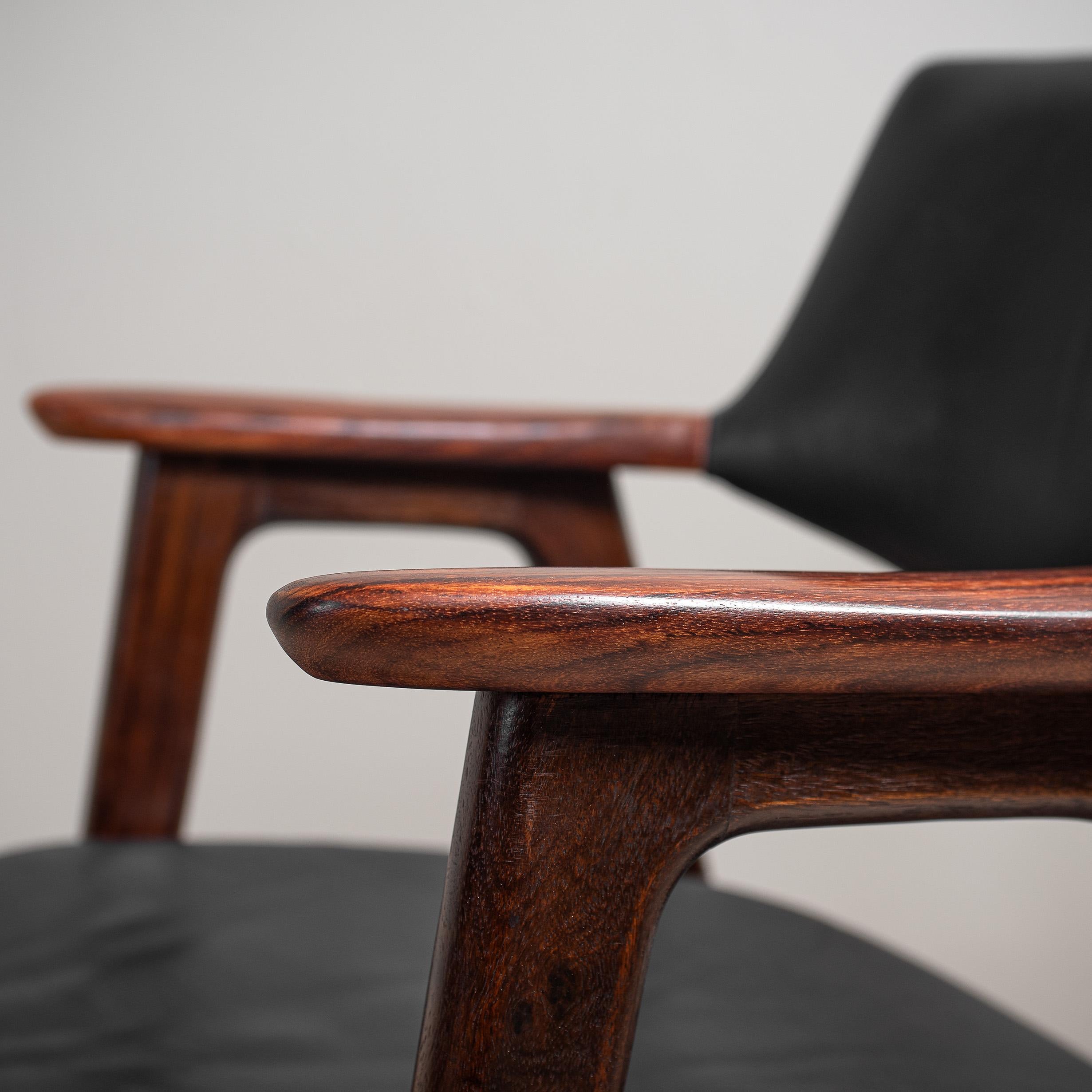 Leather Erik Kirkegaard Chair, 1950 For Sale 3