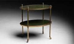 Leather Etagere Trolley, France circa 1930