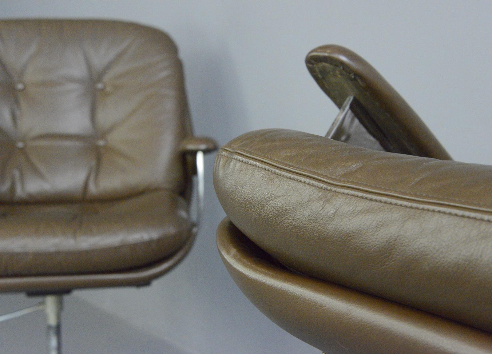 Leather Executive Chairs by Ring Mobelfabrikk, circa 1970s 6