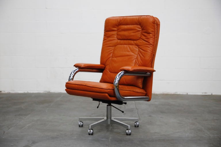 Leather Executive Desk Chair By Guido Faleschini For I4 Mariani