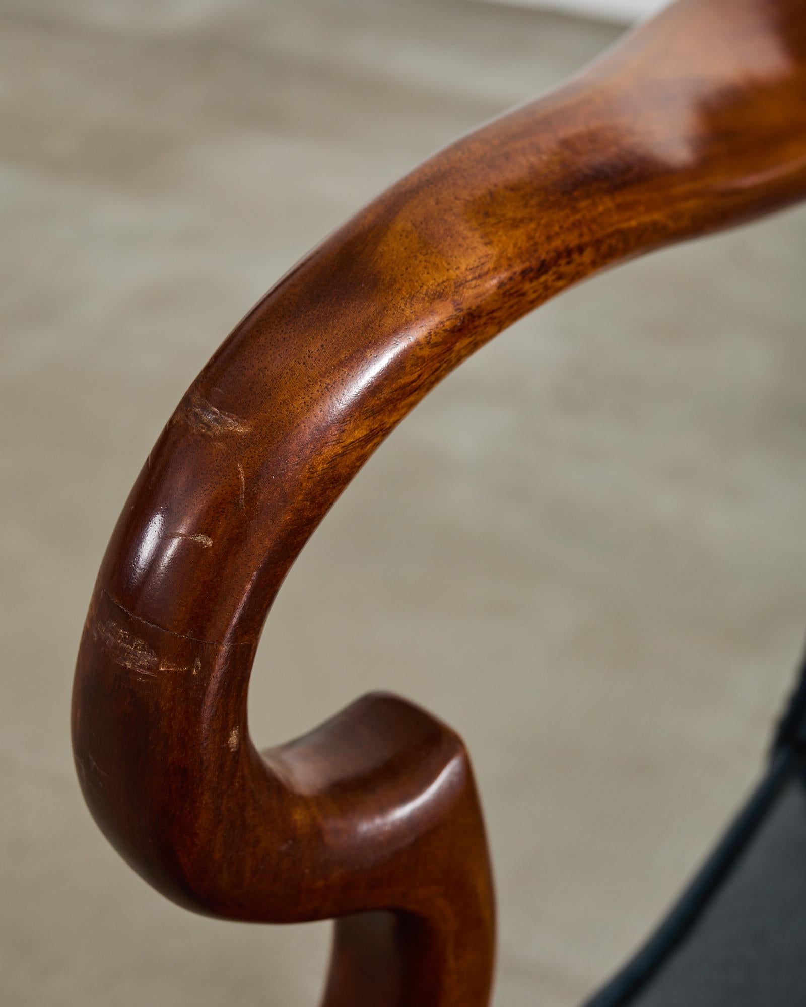 Silla de oficina giratoria basculante de cuero by Hancock & Moore 9
