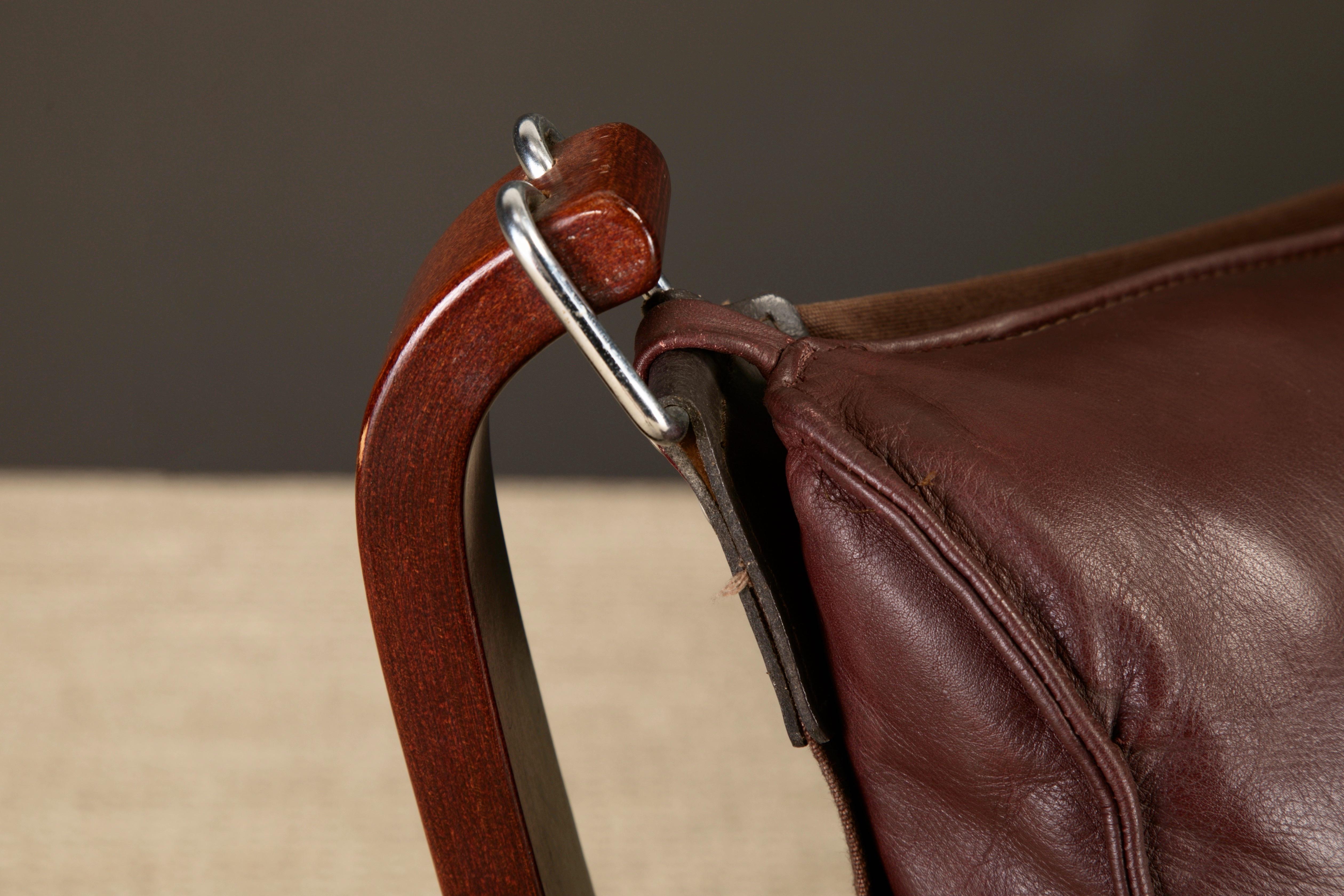 Leather 'Falcon' Sling Chair by Sigurd Ressell for Vatne Møbler, 1970s For Sale 7