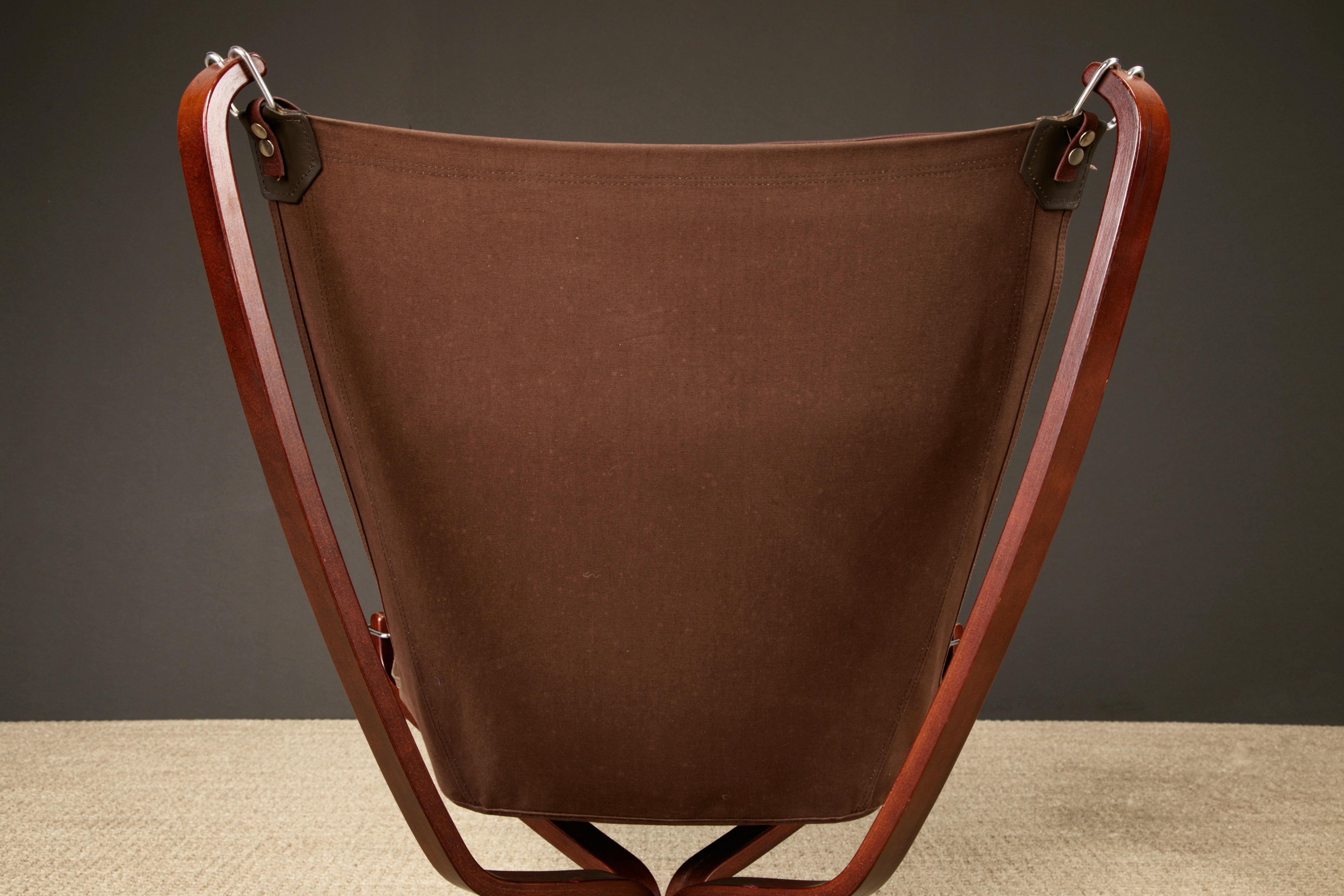 Leather 'Falcon' Sling Chair by Sigurd Ressell for Vatne Møbler, 1970s For Sale 11