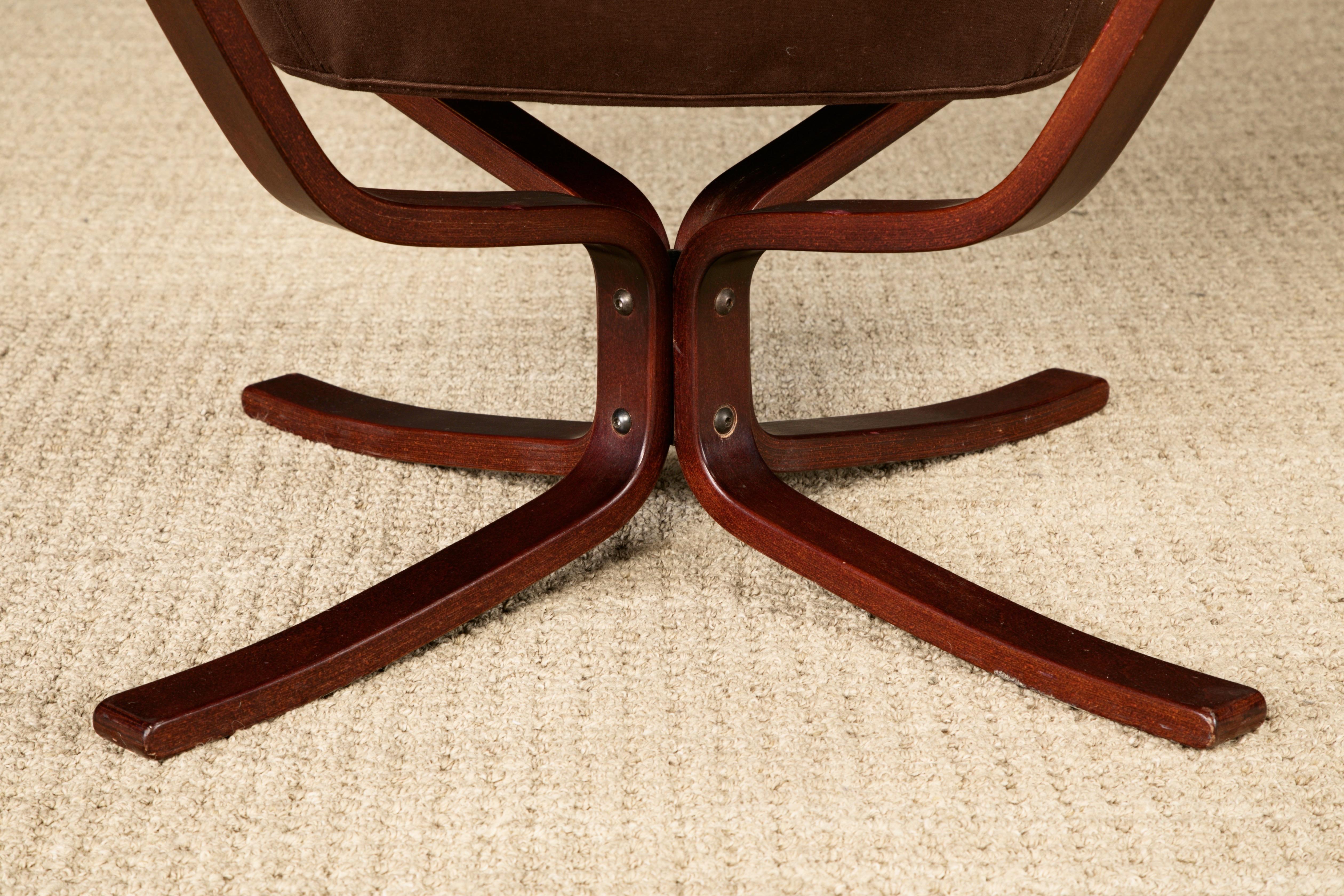 Leather 'Falcon' Sling Chair by Sigurd Ressell for Vatne Møbler, 1970s For Sale 12