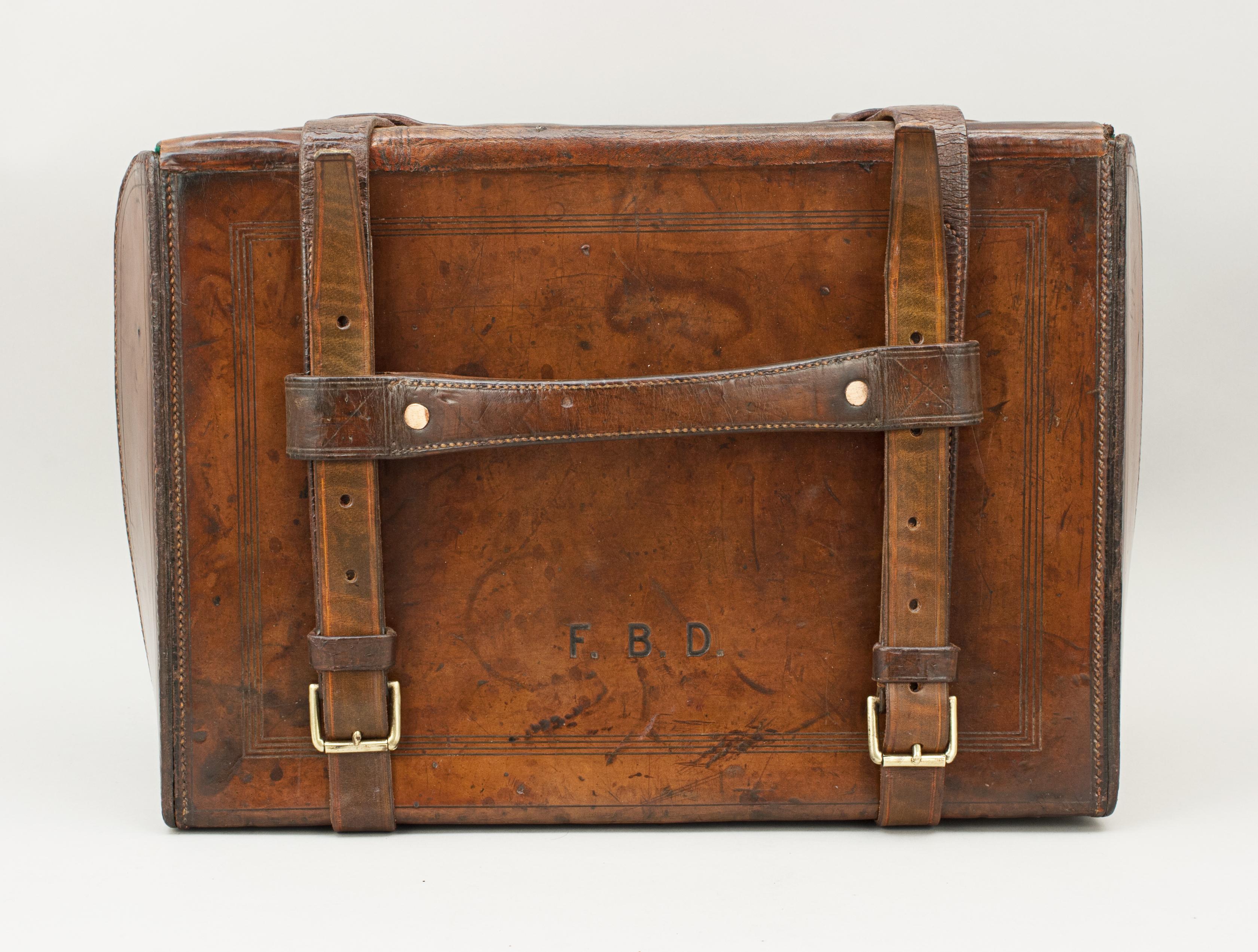 British Leather Farlow Fishing Tackle Case with Tray